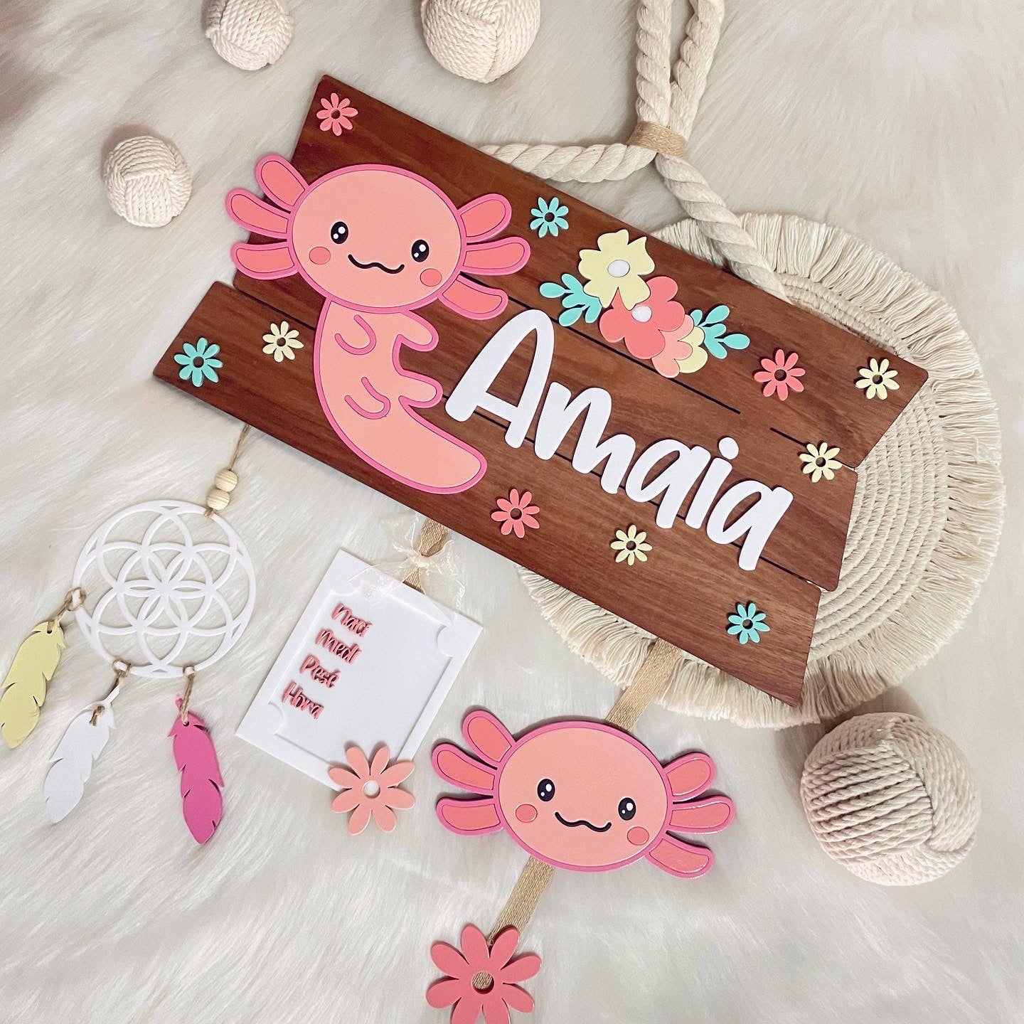 Ajolotito Mexicano Flores